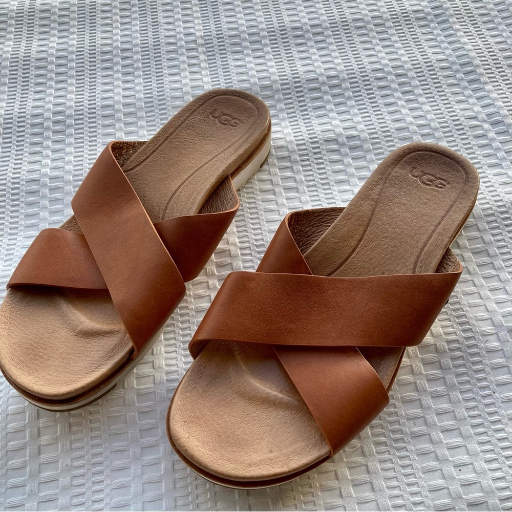 UGG Women’s Leather Sandals Size:8,5
Summer Beach Vacation Leather Vintage St